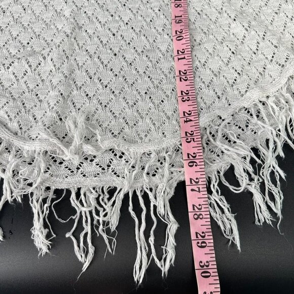 VTG A Knitch Above Gray Sweater Diamond Pattern Fringe Hem Plus Sz 2X - Picture 6 of 8